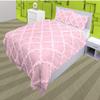 3 Piece Cross Ribbon Ruffle Duvet Cover Set with Zipper & Corner Ties 800 Thread Count 100% Egyptian Cotton Premium Hotel Class Decorative Bedding(Twin/Twin-XL, Baby Pink) view 1