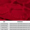 3 Piece Sirena Shabby Chic Duvet Cover with Zipper & Corner Ties, Pillow Shams 800 Thread Count 100% Egyptian Cotton Decorative Bedding (Super King, Red) view 3