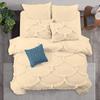 3 Piece Sirena Shabby Chic Duvet Cover with Zipper & Corner Ties, Pillow Shams 800 Thread Count 100% Egyptian Cotton Decorative Bedding (Full/Queen, Ivory) view 1