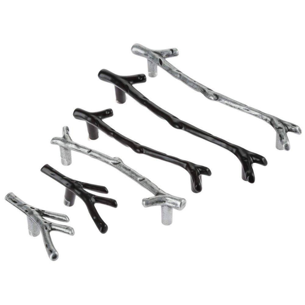 DUO ER 1pc 96/128mm Furniture Handles Black Tree Branch Kitchen Cabinet Closet Drawer Handles Pulls Cupboard Dresser Knob Handles (Color : Black 128mm)