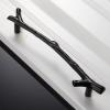 DUO ER 1pc 96/128mm Furniture Handles Black Tree Branch Kitchen Cabinet Closet Drawer Handles Pulls Cupboard Dresser Knob Handles (Color : Black 128mm) view 2