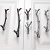 DUO ER 1pc 96/128mm Furniture Handles Black Tree Branch Kitchen Cabinet Closet Drawer Handles Pulls Cupboard Dresser Knob Handles (Color : Black 128mm) view 3