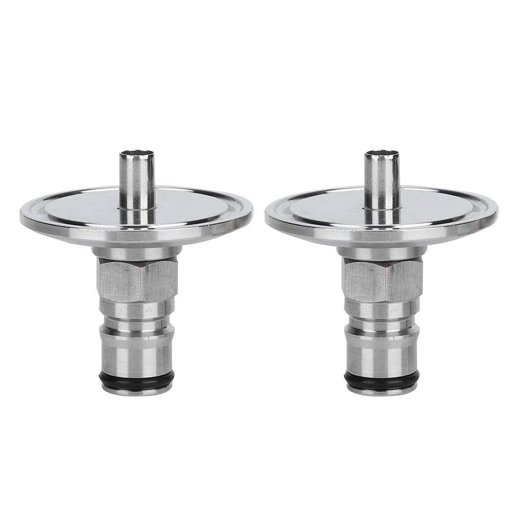 2Pcs Stainless Steel Homebrew Keg 1.5in TriClamp to Lock Post Adapter Practical Brewing Accessories with Silicone Gasket