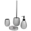 axentia Glitter Bathroom Set, Silver/Black, ca. 13 x 32 x 20 cm view 1