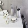 axentia Glitter Bathroom Set, Silver/Black, ca. 13 x 32 x 20 cm view 3