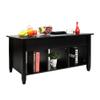 Coffee Table Lift Top Wood Home Living Room Modern Lift Top Storage Coffee Table w/Hidden Compartment Lift Tabletop Furniture, with 3 Hidden Compartment Storage Shelf (Black) view 4