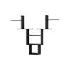 Ada Home Decor Whitetail Modern Anthracite Wall Shelf 38.98'' H x 50'' W x 8.66'' D/Wall Storage/Shelving Unit view 3