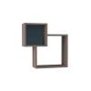 Ada Home Decor Wilkins Modern Light Mocha & Turquoise Wall Shelf 22.64'' H x 22.64'' W x 7.87'' D/Wall Storage/Shelving Unit view 2