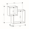 Ada Home Decor Wilkins Modern Light Mocha & Turquoise Wall Shelf 22.64'' H x 22.64'' W x 7.87'' D/Wall Storage/Shelving Unit view 3