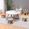 HOMEH Mini Anti-Slip Wood Bench Change Shoes Sofa Stepping Pouffe Stool for Bedroom Living Room Hallway Garden (Color : #4) view 2