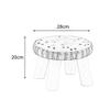 HOMEH Mini Anti-Slip Wood Bench Change Shoes Sofa Stepping Pouffe Stool for Bedroom Living Room Hallway Garden (Color : #3) view 3