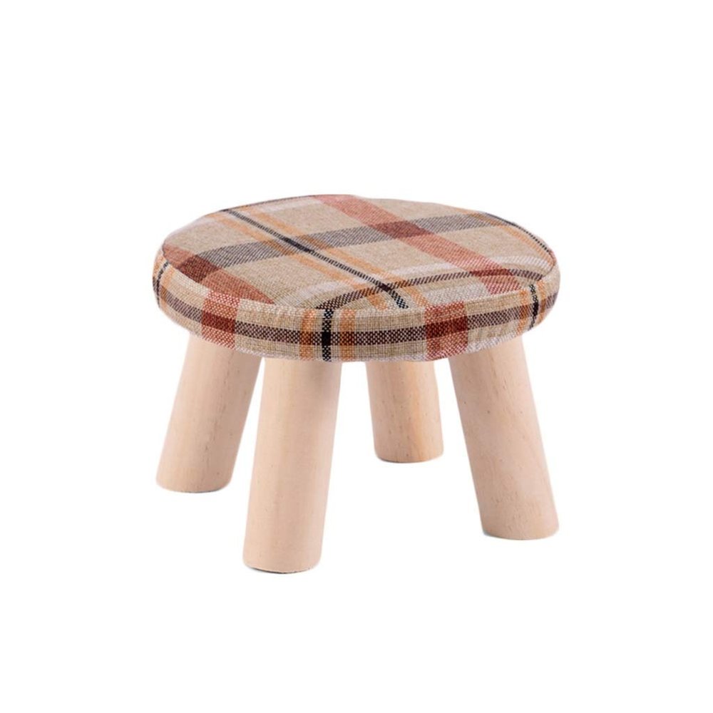 HOMEH Mini Anti-Slip Wood Bench Change Shoes Sofa Stepping Pouffe Stool for Bedroom Living Room Hallway Garden (Color : #2)