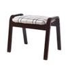 HOMEH Small Wood Bench Sofa Pouffe Stool with Padded Cushion Soft Upholstered Hallway Change Shoes Footrest (Color : Walnut, Size : #3) view 1