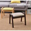 HOMEH Small Wood Bench Sofa Pouffe Stool with Padded Cushion Soft Upholstered Hallway Change Shoes Footrest (Color : Walnut, Size : #3) view 2