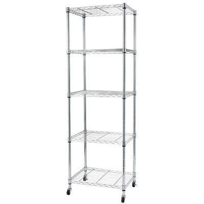 Fuara 4 Shelf Wire Shelving Unit Garage NSF Wire Shelf Metal Large Storage Shelves Heavy Duty Height Adjustable Utility Commercial Organizer (24" Lx 18" W x 71" H)