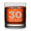 Veracco Cheers To 30 Years Whiskey Glass Birthday Gift For Someone Who Loves Drinking Bachelor 30th Funny Party Favors Thirty and Fabulous (Clear, Glass) (Clear, Glass) view 1