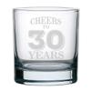 Veracco Cheers To 30 Years Whiskey Glass Birthday Gift For Someone Who Loves Drinking Bachelor 30th Funny Party Favors Thirty and Fabulous (Clear, Glass) (Clear, Glass) view 2