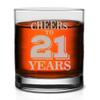 Veracco Cheers To 21 Years Twenty First Birthday Gifts Whiskey Glass Funny For Someone Who Loves Drinking Bachelor Party Favors (Clear, Glass) view 1