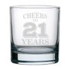 Veracco Cheers To 21 Years Twenty First Birthday Gifts Whiskey Glass Funny For Someone Who Loves Drinking Bachelor Party Favors (Clear, Glass) view 2