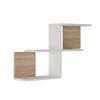 Ada Home Decor Wilfred Modern White & Oak Wall Shelf 22.64'' H x 35.83'' W x 7.87'' D/Wall Storage/Shelving Unit view 3