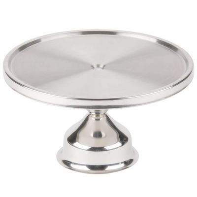 (1-PC) Cake Stand Round Stainless Steel Pedestal Serving Tray Cupcake Display Stand 13 inches Commercial Grade
