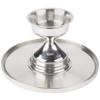 (1-PC) Cake Stand Round Stainless Steel Pedestal Serving Tray Cupcake Display Stand 13 inches Commercial Grade view 4