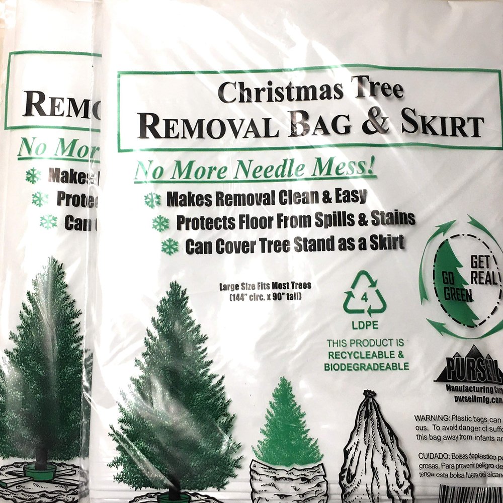 Pursell Christmas Tree Disposal and Storage Bag - Fits Trees to 9-Feet 5-Inches (Standard Version) - Pack of 2