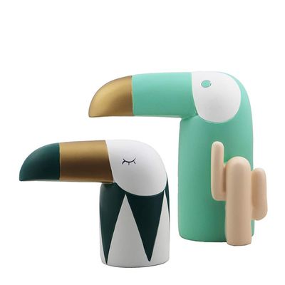ACEVER Desktop Decoration Home Statues Sculpture Figurines Gift (Toucan (Green))