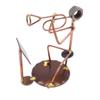 Bugle with Music Stand Collectible Handmade Metal Art Figurine, Desk Accessories, Trophy, Band, Office Dcor, Musical Instrument view 1