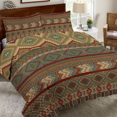 BLACK FOREST DECOR Country Mood Sage Quilt Bed Set - Queen