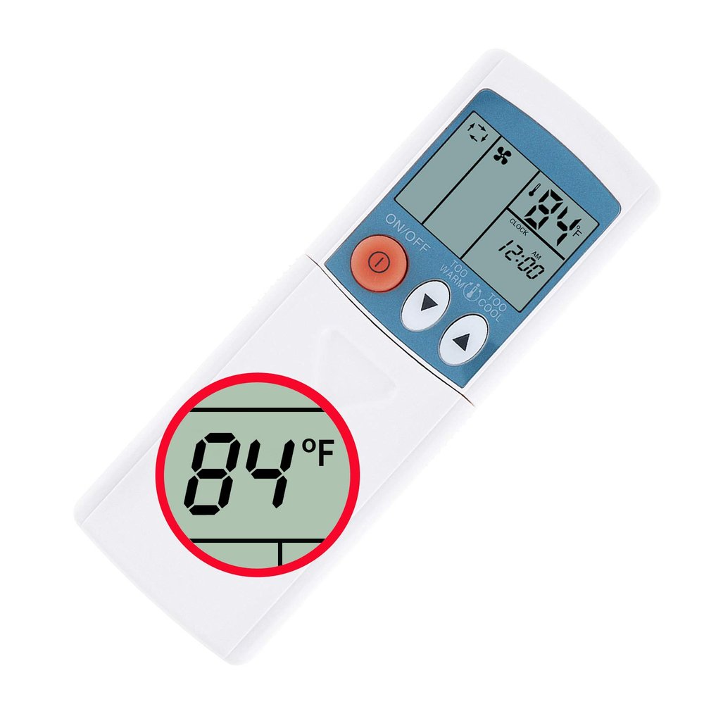 Compatible with Mitsubishi Electric Mr Slim Air Conditioner Remote Control MSZ-FE18NA MSZ-D30NA MSZ-D36NA MSZ-D30NA-8 MSZ-D36NA-8 MSZ-A24NA-1 MSZ-GA24NA MSZ-GE24NA Display in Fahrenheit