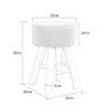 HOMEH Non-Slip Mini Wooden Bench Hallway Change Shoes Sofa Pouffe Stool Rest Seat for Living Room Bedroom (Color : Stripe 1) view 2