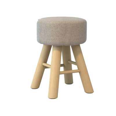 HOMEH Non-Slip Mini Wooden Bench Hallway Change Shoes Sofa Pouffe Stool Rest Seat for Living Room Bedroom (Color : Gray)