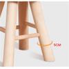 HOMEH Non-Slip Mini Wooden Bench Hallway Change Shoes Sofa Pouffe Stool Rest Seat for Living Room Bedroom (Color : Gray) view 4