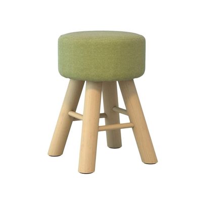 HOMEH Non-Slip Mini Wooden Bench Hallway Change Shoes Sofa Pouffe Stool Rest Seat for Living Room Bedroom (Color : Green)