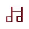 Ada Home Decor Wiola Modern Burgundy Wall Shelf 32.68'' H x 34.65'' W x 8.66'' D/Wall Storage/Shelving Unit view 2