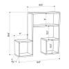 Ada Home Decor Wiola Modern Burgundy Wall Shelf 32.68'' H x 34.65'' W x 8.66'' D/Wall Storage/Shelving Unit view 3