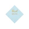 Light Blue Blessed Personalized Napkins with Gold Foil - Beverage - Party Supplies - 50 Pieces view 1