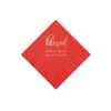 Red Blessed Personalized Napkins with Silver Foil - Beverage - Party Supplies - 50 Pieces view 1