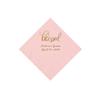 Light Pink Blessed Personalized Napkins with Gold Foil - Beverage - Party Supplies - 50 Pieces view 1