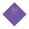 Amethyst Blessed Personalized Napkins with Silver Foil - Luncheon - Party Supplies - 50 Pieces view 1
