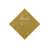 Gold Blessed Personalized Napkins with Silver Foil - Beverage - Party Supplies - 50 Pieces view 1