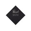 Fun Express Black Blessed Personalized Napkins with Silver Foil - Beverage - Party Supplies - 50 Pieces view 1