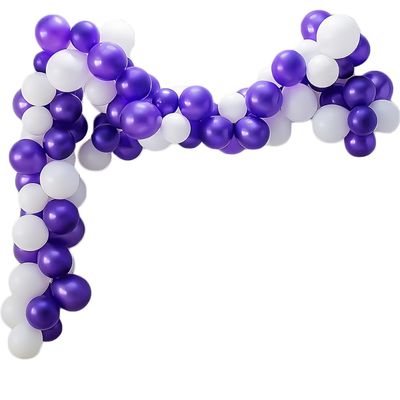 25FT PURPLE & WHITE BALLOON GARLAND W EP - Party Decor - 291 Pieces