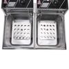 Electric Deep Fryer Basket & Lid,Commercial Stainless Steel Deep Fryer,Countertop Kitchen Frying Machine, Stainless Steel French Fryer for Turkey, French Fries, Donuts (12L) view 4