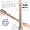 Btowin 35 1/2-inch H 5-inch W 5-inch D Wooden Kitchen Island Legs, 2Pcs Wood Carved Traditional Cabinet Columns, Unfinished Massive Replacement Feet for Large Dining Table Kitchen Counter Vanities view 2
