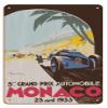 5th Grand Prix Monaco 1933 - Auto Racing - Vintage Sports Poster by Go Ham (Georges Hamel) c.1933-8 x 12 inch Vintage Wood Art Sign view 1