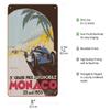 5th Grand Prix Monaco 1933 - Auto Racing - Vintage Sports Poster by Go Ham (Georges Hamel) c.1933-8 x 12 inch Vintage Wood Art Sign view 2