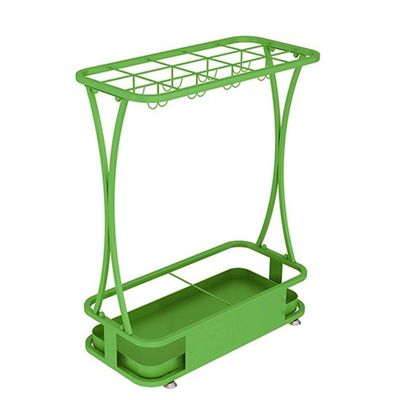 Umbrella Racks AYY Metal Commercial Umbrella Stand Umbrella Holder, Floor-Standing Hotel Bank School Supermarket Storage Rack, Can Hold 31 Umbrellas, Separate Drip Tray, Black White Gold Green