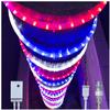 Russell Decor 50ft Red White Blue LED Rope Lights with Patriotic Lights with 4-Level Dimmable Controller Outdoor for Patriotic 4th of July Memorial Day Decor Patio Deck Flexible Lights view 1